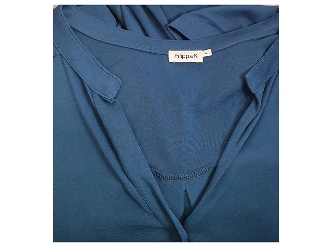 Filippa K Blusa de Viscosa Azul Talla XL - vista 5