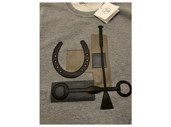 Neues graues Hermès-Sweatshirt Größe M - Ansicht 7