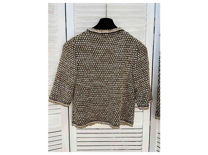 Gonna giacca da abito multicolore in tweed Chanel - vista 4