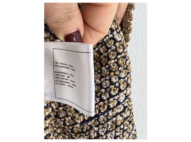 Gonna giacca da abito multicolore in tweed Chanel - vista 5