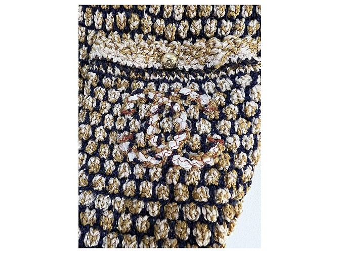 Gonna giacca da abito multicolore in tweed Chanel - vista 6