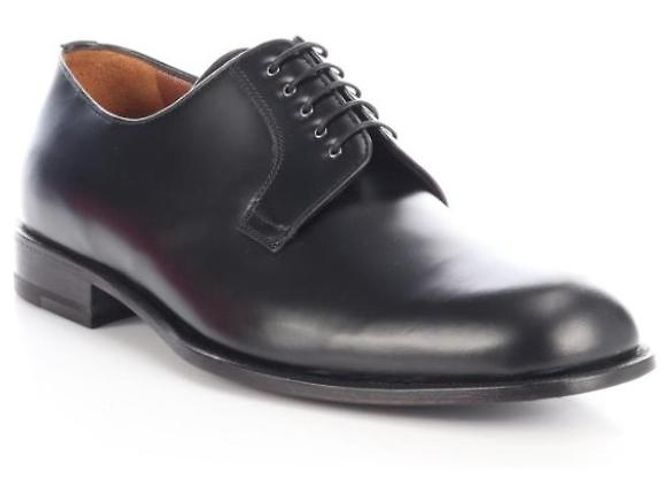 A. Testoni Chaussures à lacets en cuir noir - vue 2