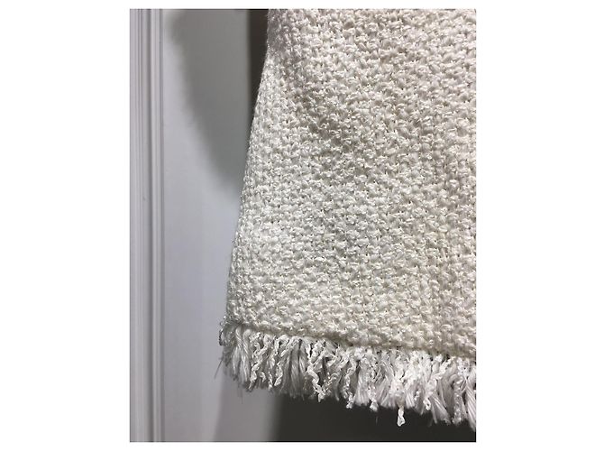 Vestido de mezcla de algodón blanco de Chanel - vista 3