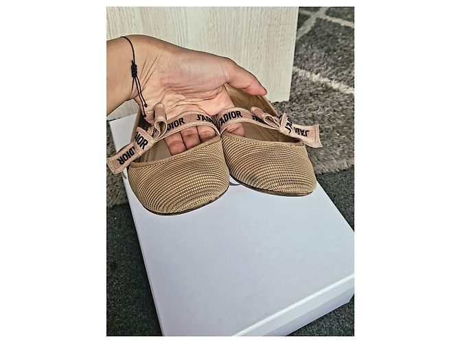 Dior J'Adior Ballerinas beige Stoff 38 - Ansicht 2