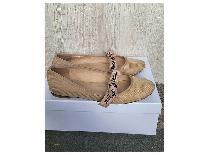 Dior J'Adior Ballerinas beige Stoff 38 - Ansicht 3