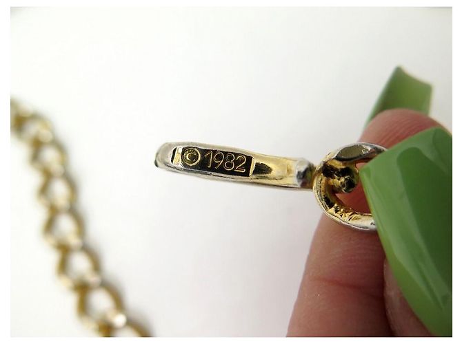 VINTAGE CHANEL GÜRTELKETTE MEDAILLON LOGO CC 1982 GOLDMETALLGÜRTEL Golden - Ansicht 3