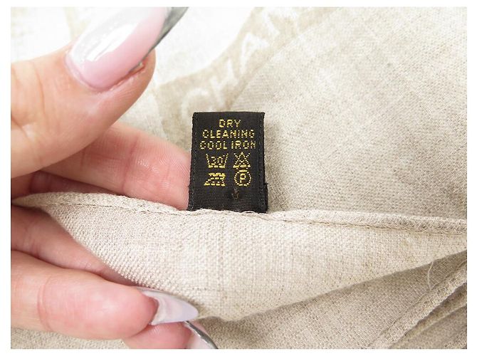 SCIARPA STOLA CHANEL 197 X 71SCIARPA CM IN CASHMERE E SETA BEIGE CASHMERE - vista 6