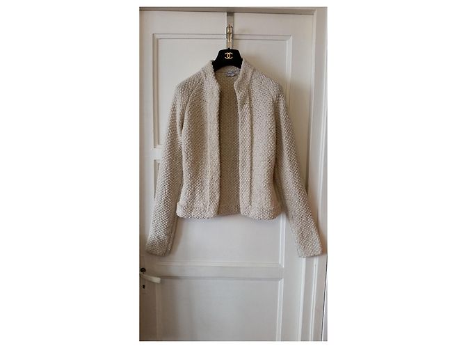 Chanel Strickweste Beige Wolle Alpaka - Ansicht 11