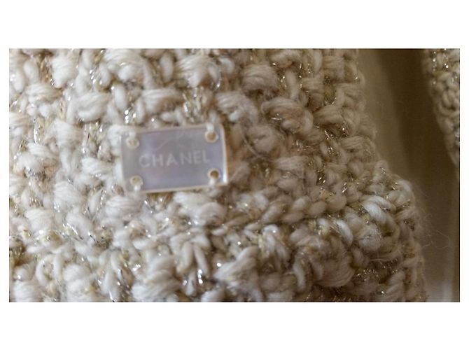 Chanel Strickweste Beige Wolle Alpaka - Ansicht 4