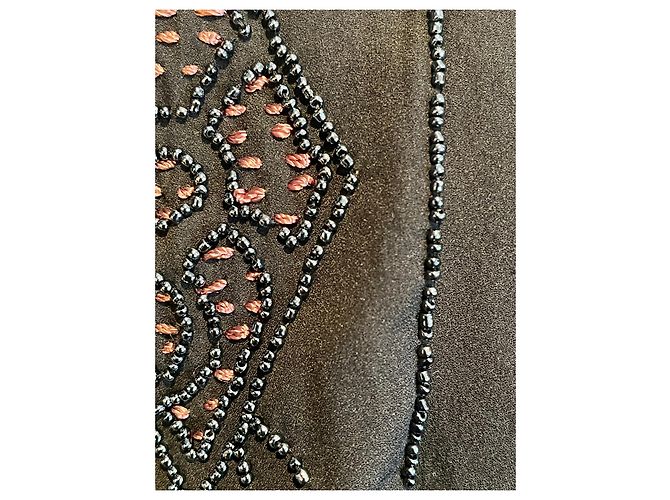 Diane Von Furstenberg Vestido DvF Nada de seda con bordado de perlas, 20estilo de Negro Multicolor - vista 7