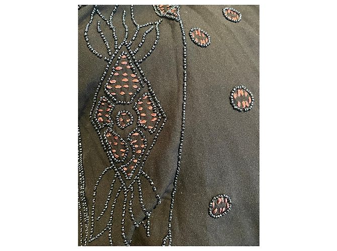 Diane Von Furstenberg Vestido DvF Nada de seda con bordado de perlas, 20estilo de Negro Multicolor - vista 8