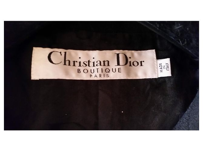 Christian Dior Jacke aus schwarzer Wolle Größe 46 - Ansicht 3