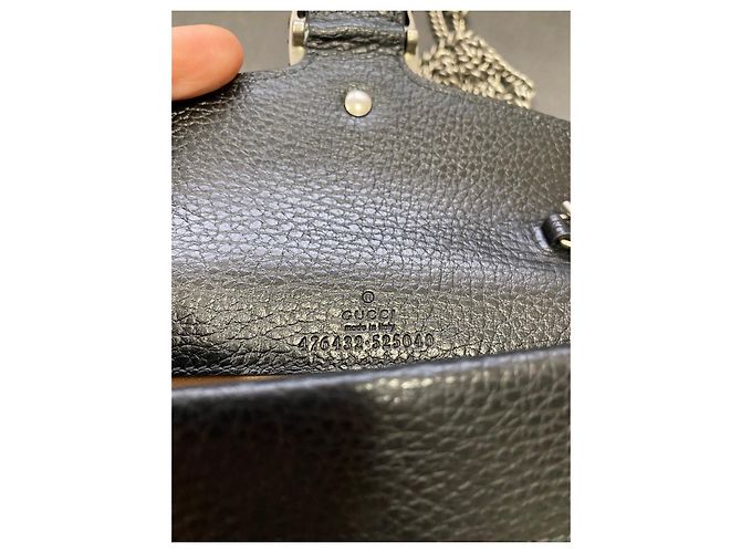 Borsa Gucci Dionysus Super Mini in Pelle Nera Nero - vista 11