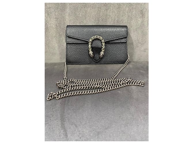 Borsa Gucci Dionysus Super Mini in Pelle Nera Nero - vista 14