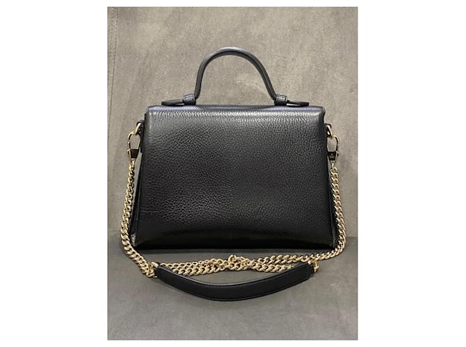 Borsa Gucci Dollar Interlocking in pelle nera Nero - vista 2