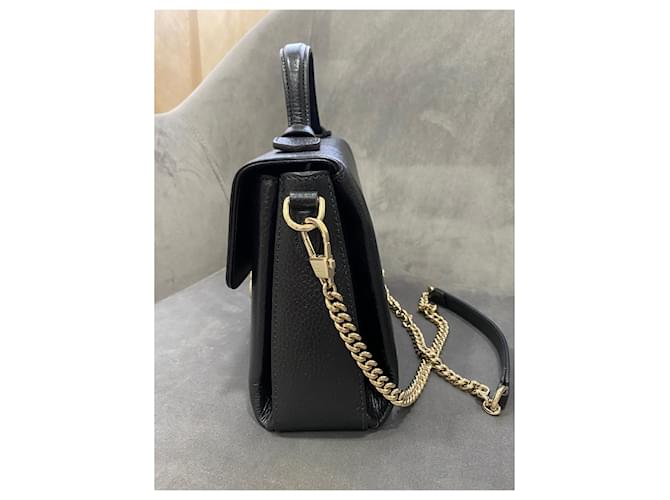 Borsa Gucci Dollar Interlocking in pelle nera Nero - vista 4