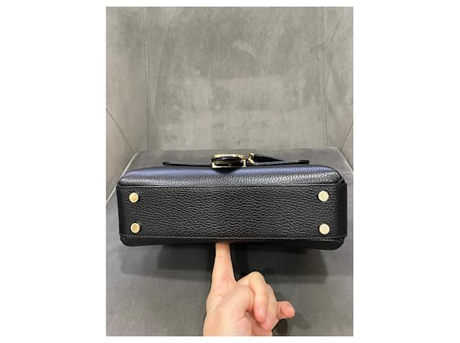 Borsa Gucci Dollar Interlocking in pelle nera Nero - vista 7