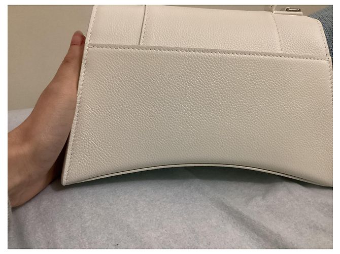 City Balenciaga Hourglass S Handtasche aus Leder Weiß - Ansicht 6