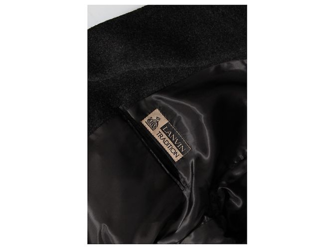 Lanvin Black Wool Coat Men Size 54 - view 3