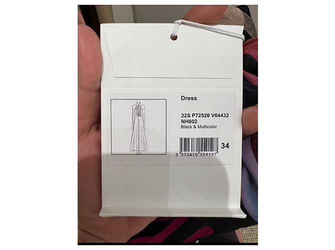 Abito Chanel in seta multicolore - vista 9