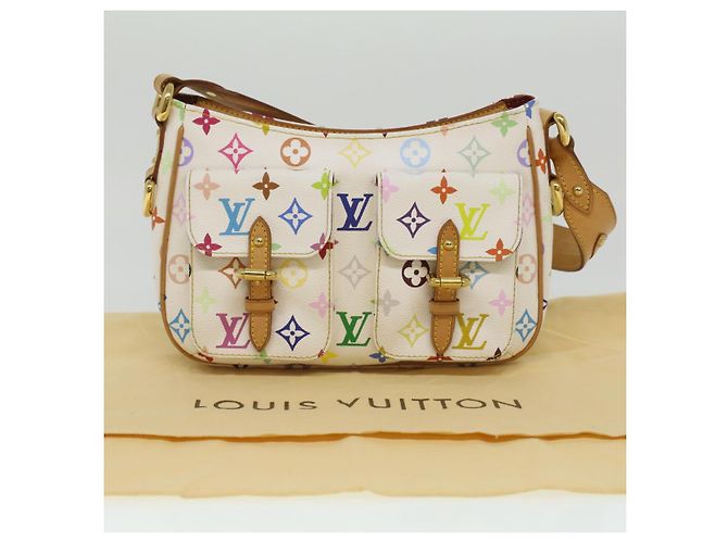 LOUIS VUITTON Monogram Multicolor Lodge PM Umhängetasche Weiß M40053 Auth bin3530 - Ansicht 12