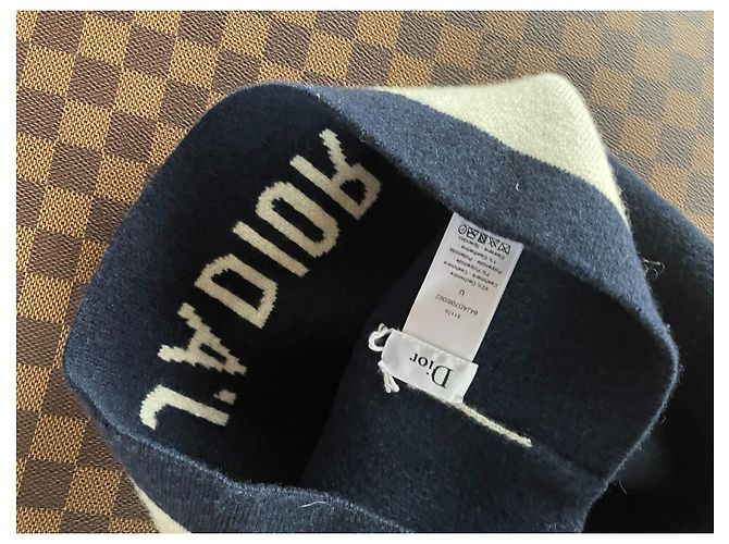 Dior Kaschmir Mütze Dunkelblau Marineblau - Ansicht 3
