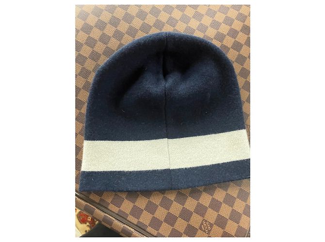 Dior Kaschmir Mütze Dunkelblau Marineblau - Ansicht 4
