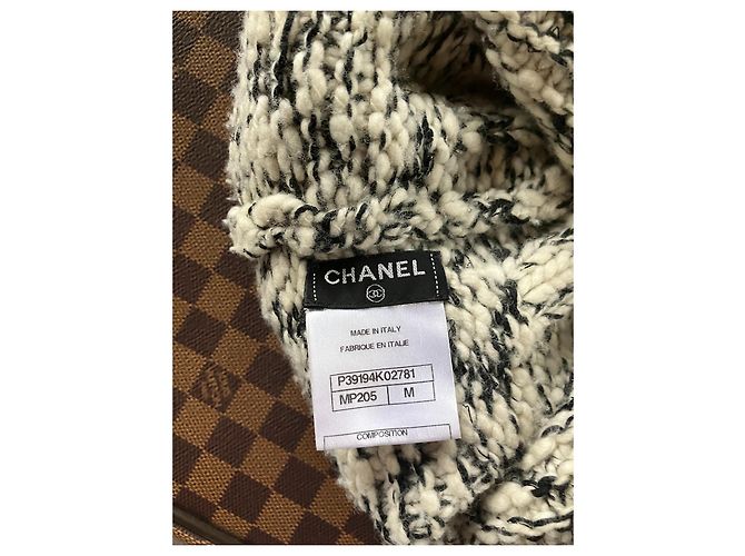 Berretto Chanel Grigio in Cashmere e Lana con Lustrini - vista 5