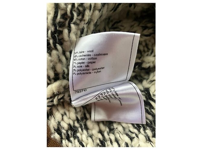Berretto Chanel Grigio in Cashmere e Lana con Lustrini - vista 7