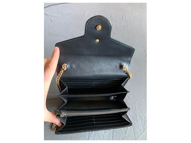 Gucci Mini borsa con catena GG Marmont Nero - vista 5