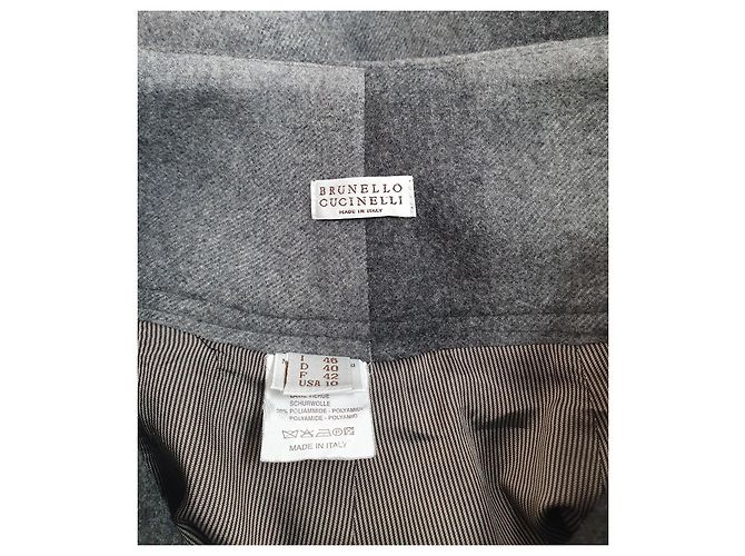 Falda Brunello Cucinelli de lana gris - vista 5