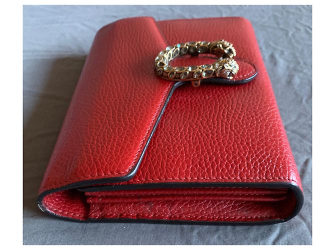 Gucci Dionysus WOC Portafoglio con Catena Rosso Pelle - vista 10
