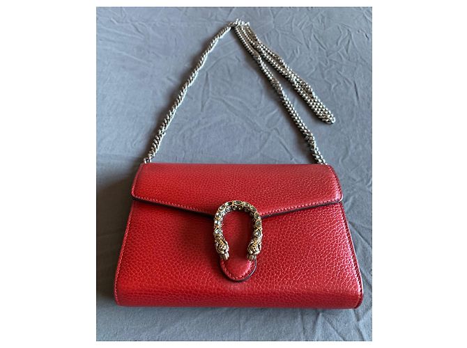 Gucci Dionysus WOC Portafoglio con Catena Rosso Pelle - vista 11