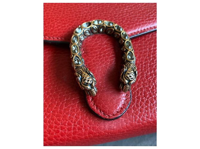Gucci Dionysus WOC Portafoglio con Catena Rosso Pelle - vista 5