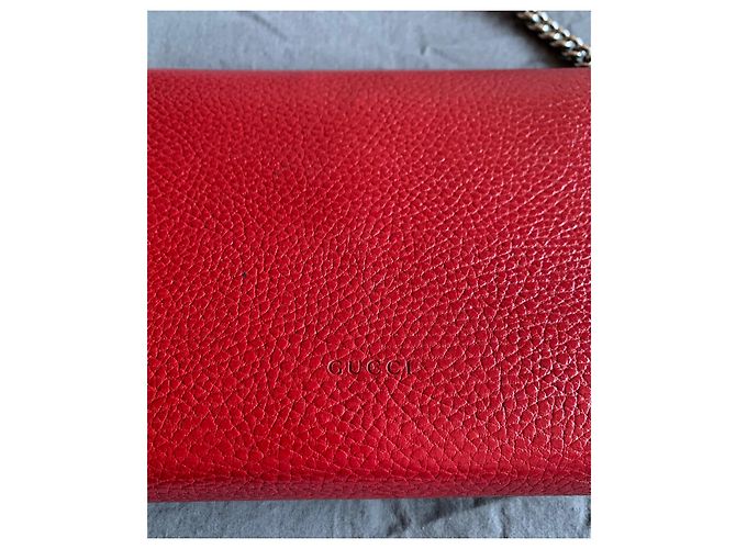 Gucci Dionysus WOC Portafoglio con Catena Rosso Pelle - vista 7