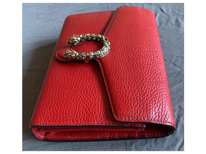 Gucci Dionysus WOC Portafoglio con Catena Rosso Pelle - vista 9