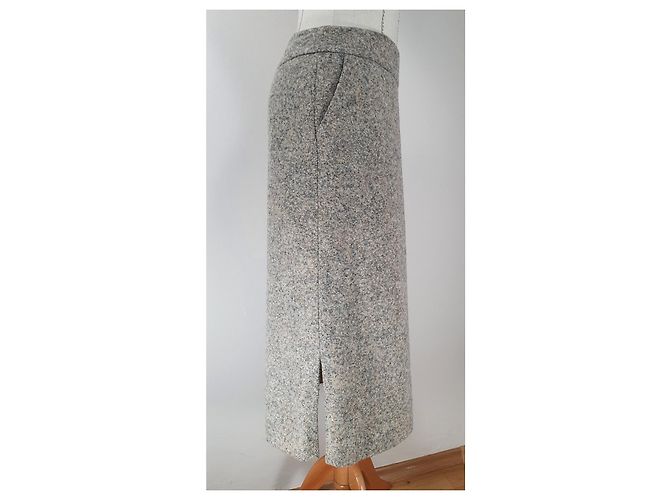 Autre Marque Maurice Pecoraro Langer Rock Grau Wolle M Mehrfarben - Ansicht 2