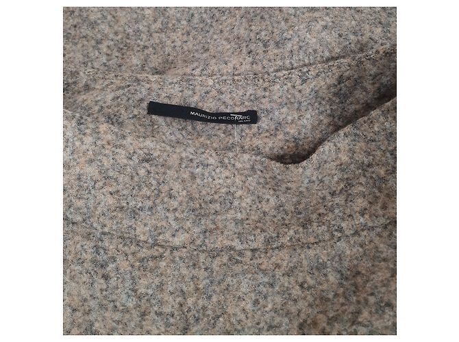 Autre Marque Maurice Pecoraro Langer Rock Grau Wolle M Mehrfarben - Ansicht 4