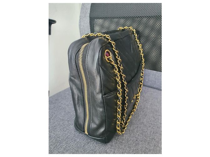 tracolla chanel con punto a V Nero D'oro - vista 14