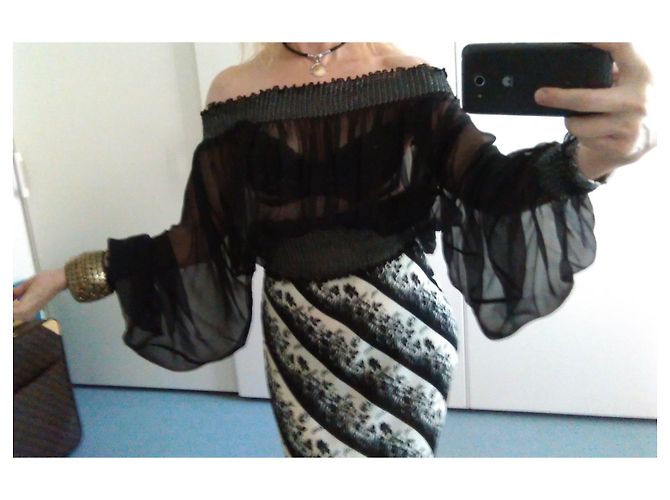 Dolce & Gabbana DOLCE&GABBANA BLACK SILK BLOUSE - view 4