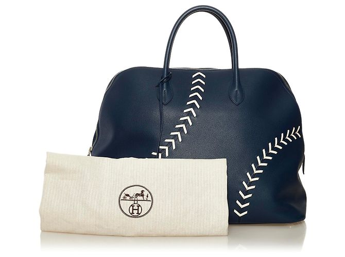 Borsa Bolide Baseball Blu di Hermès - vista 11