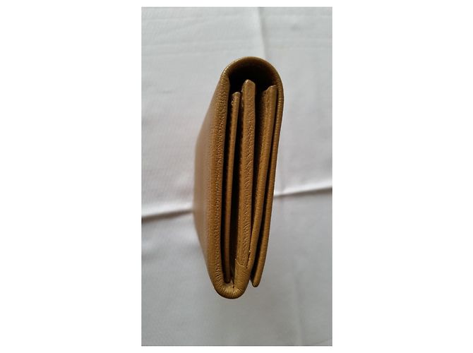 CARTERA SAINT LAURENT DE PIEL MARTILLADA Beige - vista 5