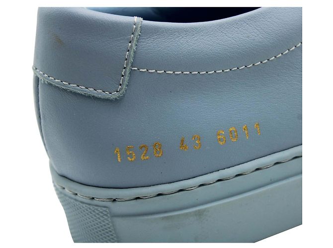 Autre Marque Common Projects Achilles Low Top Sneakers in Powder Blue Leather - view 5