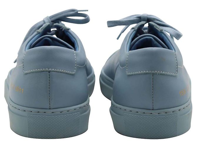 Autre Marque Common Projects Achilles Low Top Sneakers in Powder Blue Leather - view 6
