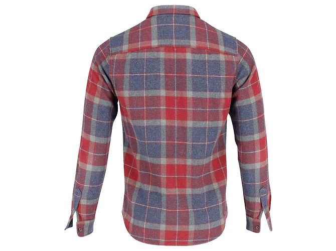 Camicia over scozzese APC in lana multicolore - vista 3