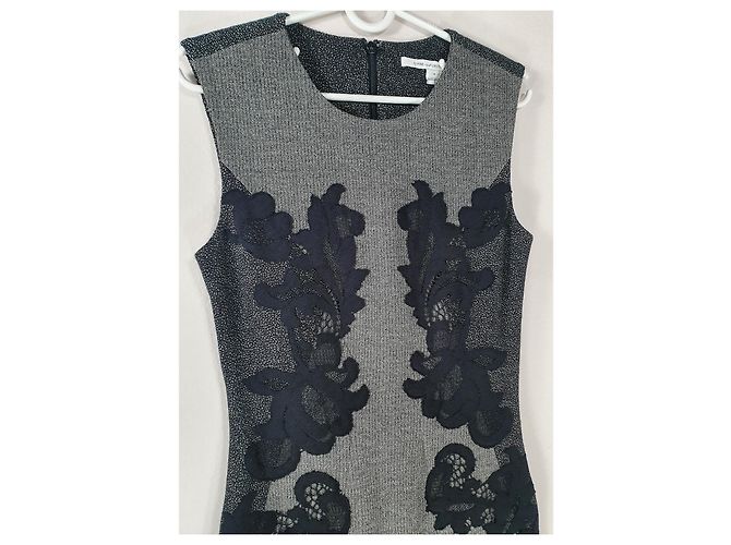 Diane Von Furstenberg Kleid Grau Wolle Nylon Acryl - Ansicht 2