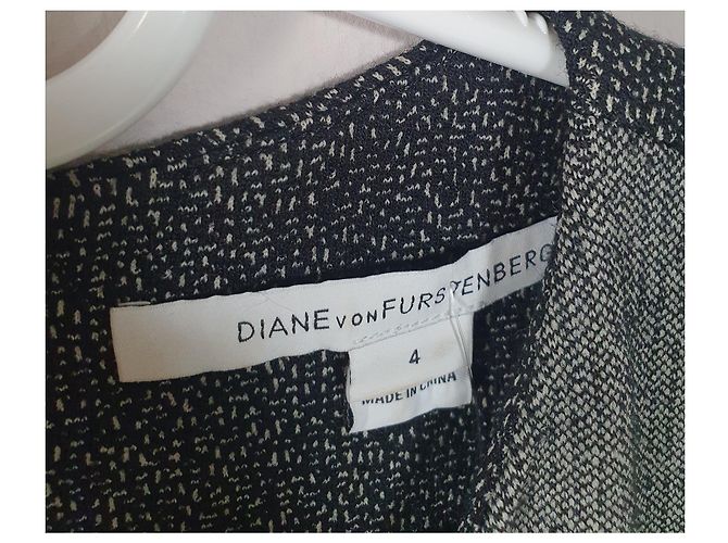 Diane Von Furstenberg Kleid Grau Wolle Nylon Acryl - Ansicht 4
