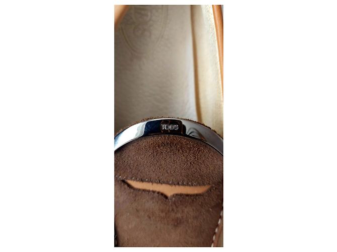 Mocassini Tod's in pelle Eggshell Bronze Caramel Rame Bianco sporco Bronzo Caramello - vista 10