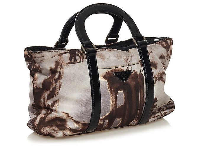 Tote Prada Tessuto Stampato Alabastro Tragetasche - Ansicht 3