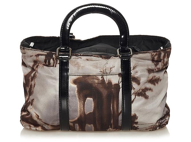 Tote Prada Tessuto Stampato Alabastro Tragetasche - Ansicht 4